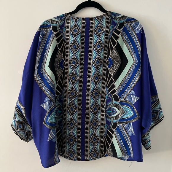 Anthropologie Greylin Blue Motif Kimono - Picture 2 of 3